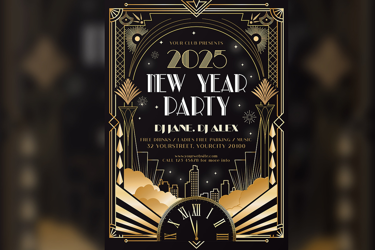 New Year Flyer, a Flyer Template by Creativestoree (Photo 2 of 2)