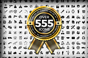 Mega Black Icons Pack - EPS, PNG, an Icon by Tashal (Thumbnail 1 of 8)