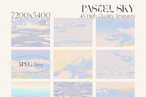 PASTEL SKY Grainy Gradient Textures