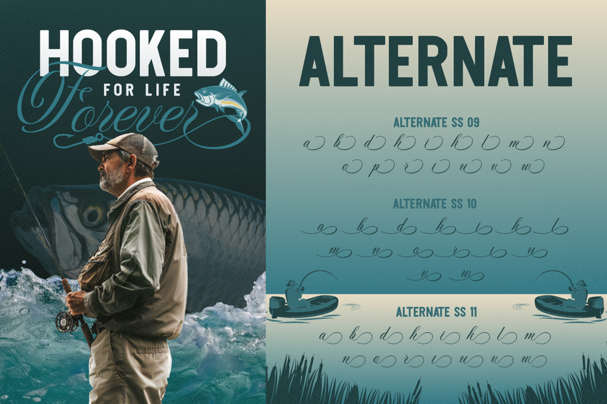 Phatin Angler, a Handwritten Font by Burntilldead (Photo 7 of 11)