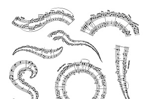 Musical notes on stave, an Object Graphic by BestPics