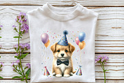 Watercolor Puppies Party Sublimation, a Seasonal Illustration by Rose Art (Thumbnail 4 of 7)
