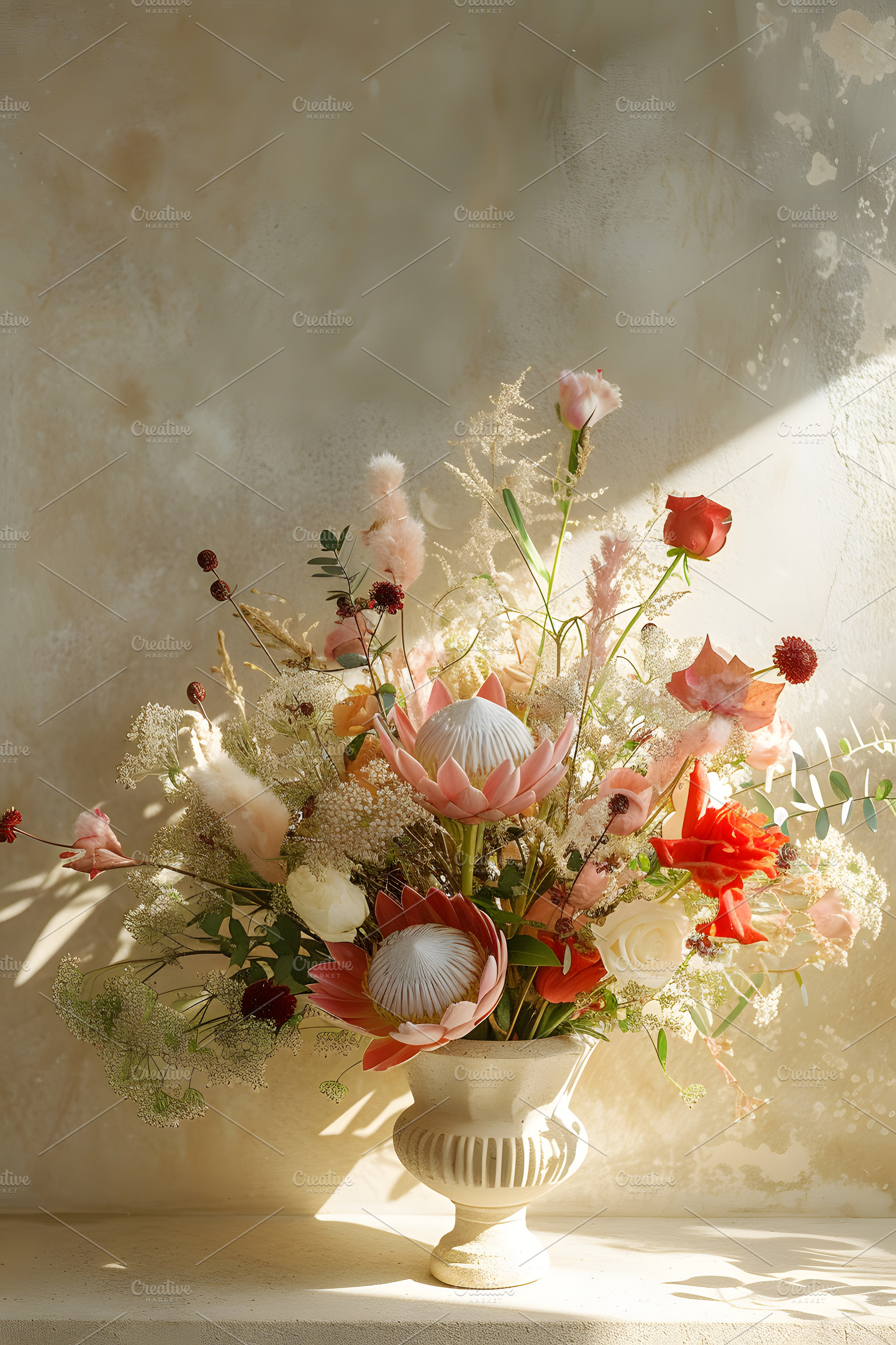 Protea flower arrangement, a Beauty & Fashion Photo by OlgaPilnik