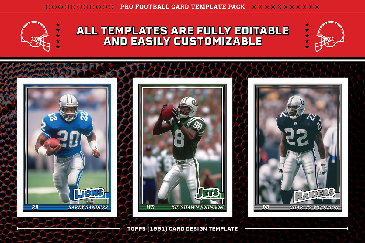 1990's Pro Football Cards PACK A, a Card Template by Chris Weibring (Photo 7 of 11)