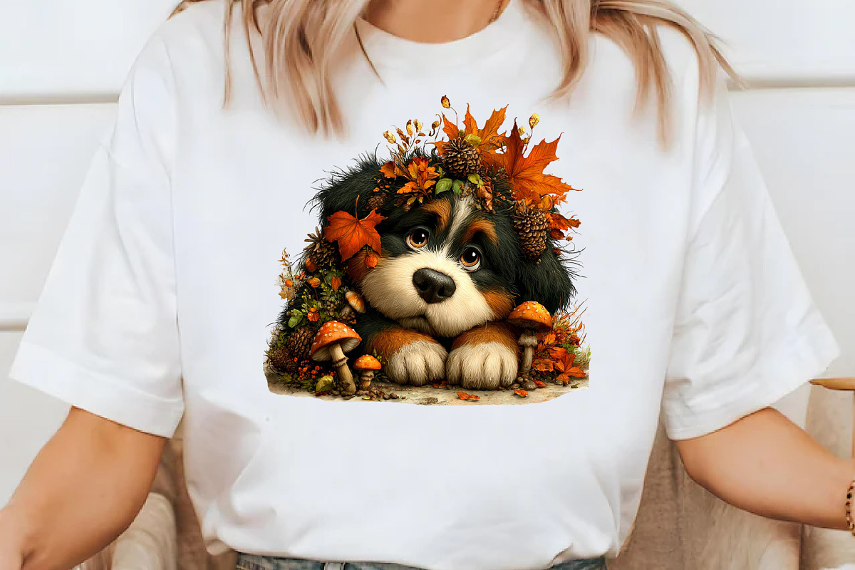 Whimsical Autumn Fall Dog Clipart, a Seasonal Illustration by Designworld (Photo 7 of 9)