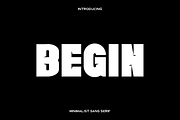 Begin - Minimalist Sans Serif, a Sans Serif Font by Luna Shop (Thumbnail 1 of 10)