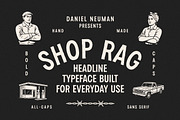 Shop Rag | Rugged Display Typeface, a Sans Serif Font by Daniel Neuman (Thumbnail 1 of 10)