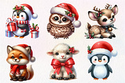 Cute Christmas Animals PNG, an Illustration by Dream Creation (Thumbnail 4 of 6)