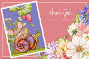 Cute Mice & Friends Clipart Set, an Animal Illustration by Pretty Little Lines (Thumbnail 13 of 13)