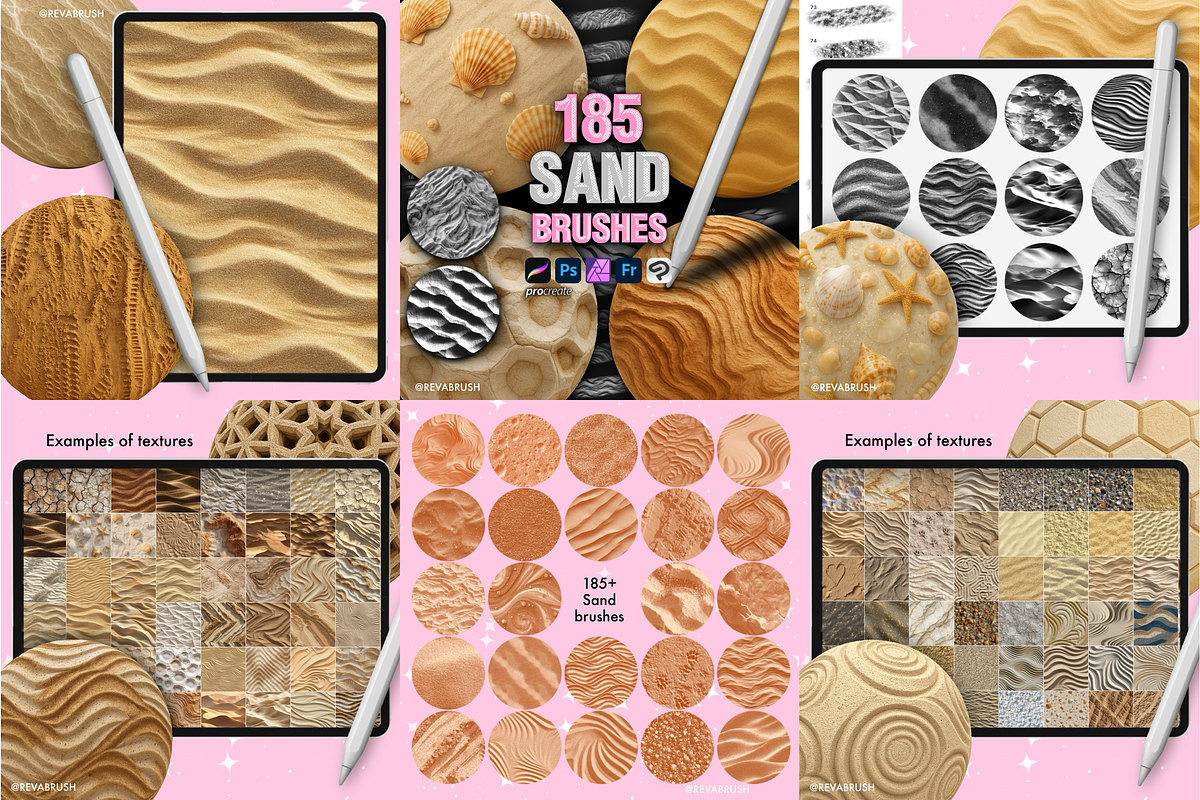Procreate BUNDLE Texture brushes, a Brush Add-On by Revabrush (Photo 4 of 7)