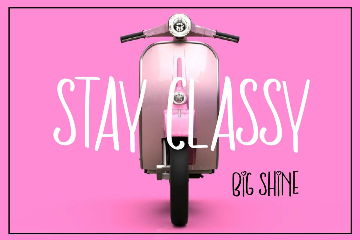 Big Shine, a Script Font by AMINMARIO (Photo 9 of 11)