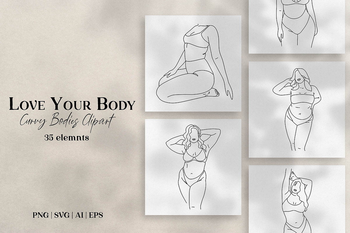 Curvy Bodies Clipart, a Person Illustration by Teresa Art Store (Photo 1 of 11)