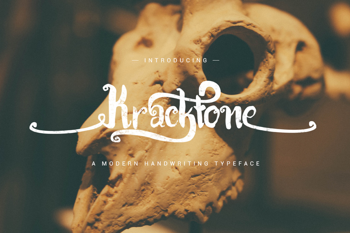 Kracktone Typeface, a Script Font by Thirtypath Studio (Photo 1 of 5)