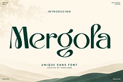 Unique Sans Serif Font - Mergola, a Sans Serif Font by Font Liner (Thumbnail 1 of 11)