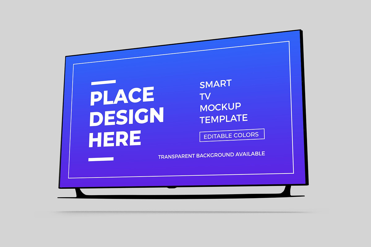 Smart Tv Screen Mockup, a Device Mockup by DigitAuras (Photo 2 of 6)