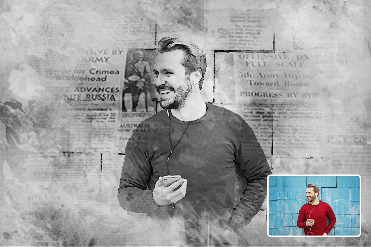 Old Newspaper Photoshop Effect, a Layer Style Add-On by Hubzway (Photo 5 of 5)