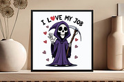 I Love My Job, Reaper Cartoon, an Illustration by DreamCafeArt (Thumbnail 5 of 7)