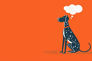 Spotted dog sitting thoughtfully, an Animal Photo by MistyDay