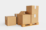 3d Stacked Delivery Boxes Mockup, a Packaging Mockup by The Rose Project (Thumbnail 2 of 2)