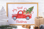 Christmas Red Truck Sublimation, an Illustration by vivastarkids (Thumbnail 7 of 7)