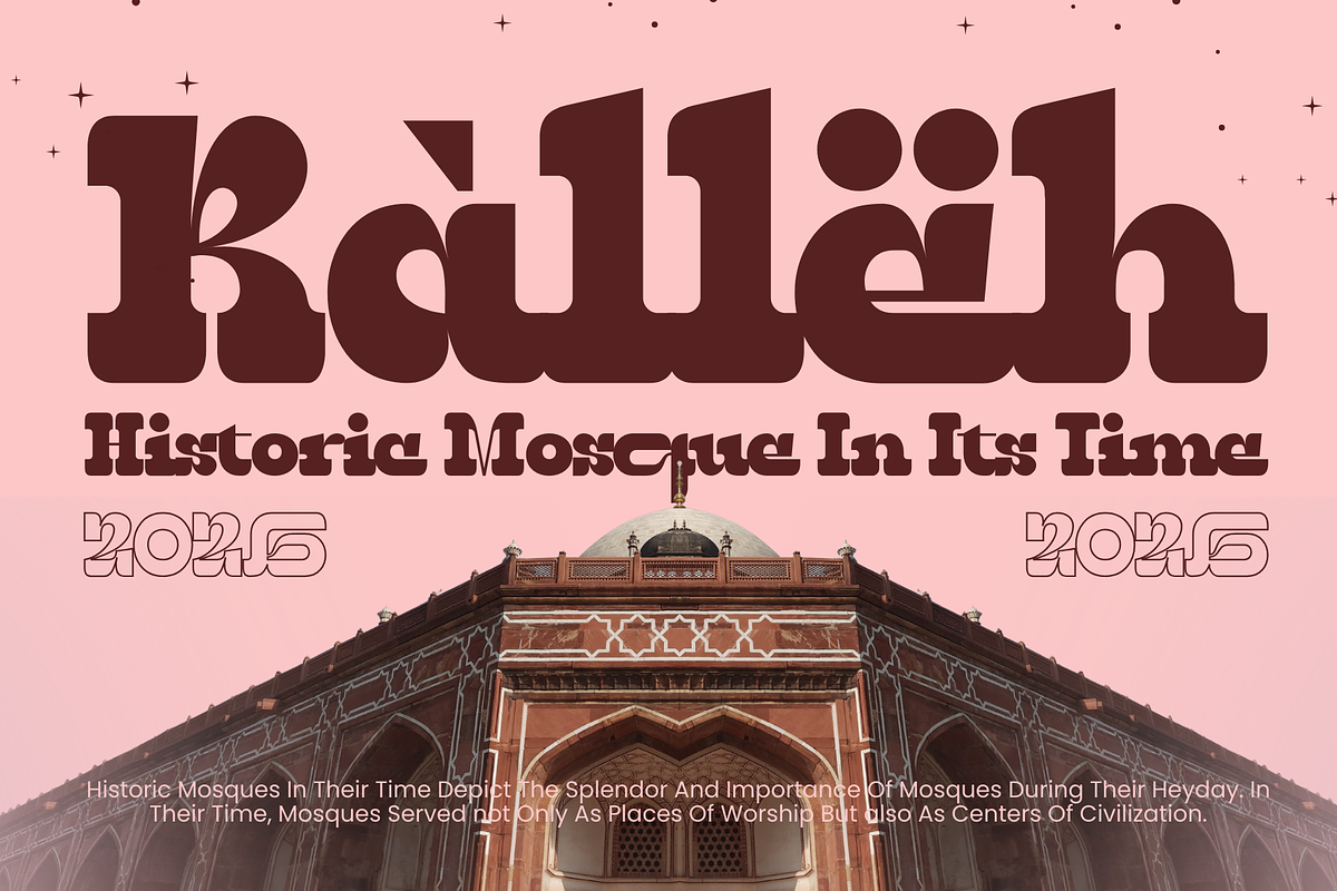 Qebica–Arabic Decorative Slab Serif, a Handwritten Font by MaikoHatta (Photo 5 of 9)