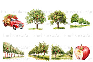 Apple Clipart, Red Apple Tree, Fruit