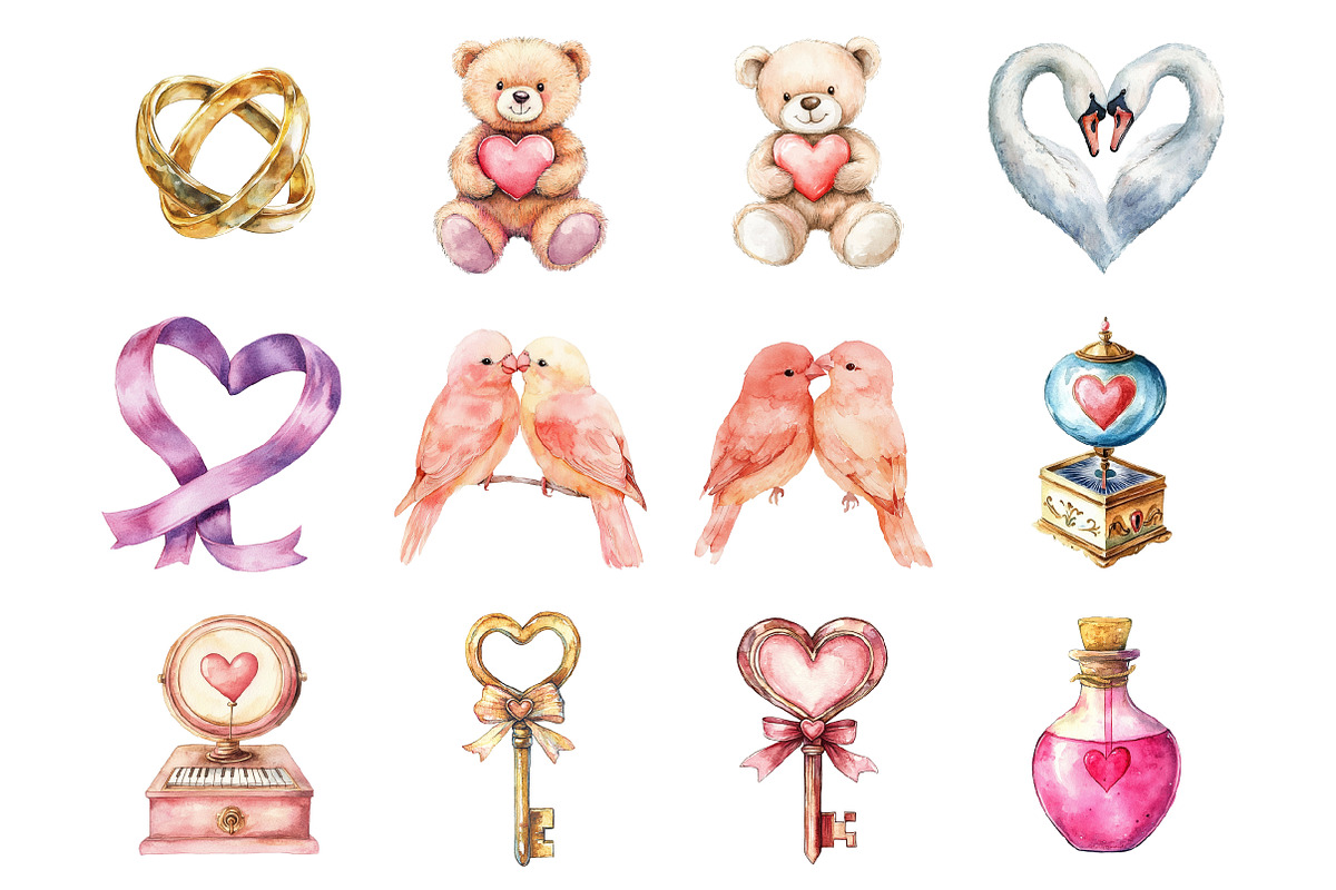 Romance Clipart, an Illustration by Design Market (Photo 2 of 3)