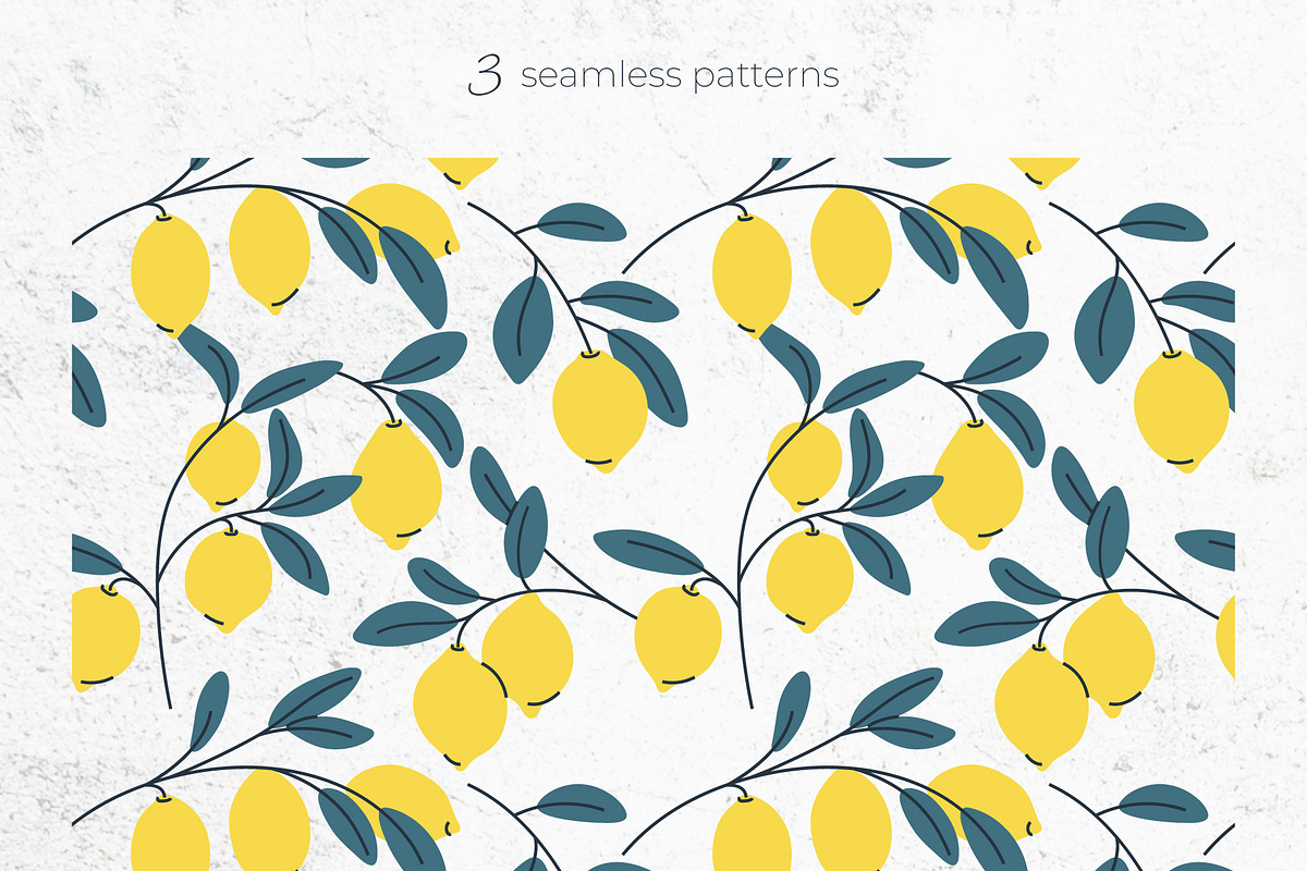 Lemon Cliparts, Frames & Patterns, a Decorative Illustration by Panna Limon Store (Photo 14 of 18)