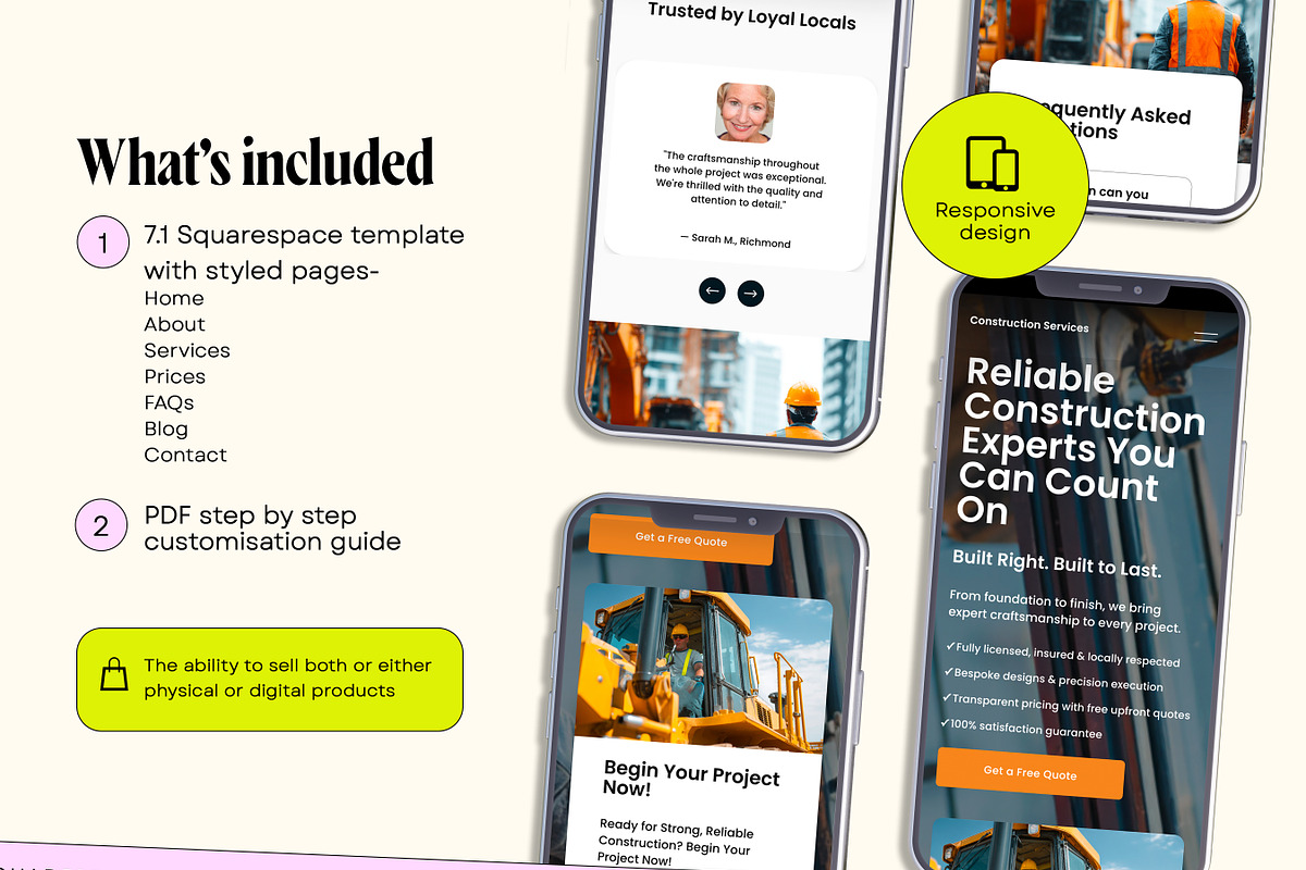 Construction Squarespace Template preview 4