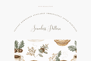 Cozy Autumn Café Seamless Pattern, a Pattern Graphic by Pati Charm Studio (Thumbnail 2 of 6)