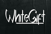 White Gift Brush Font, a Handwritten Font by NTC Graphic (Thumbnail 1 of 8)
