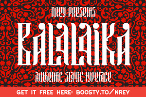 Balalaika, a Script Font by NREY