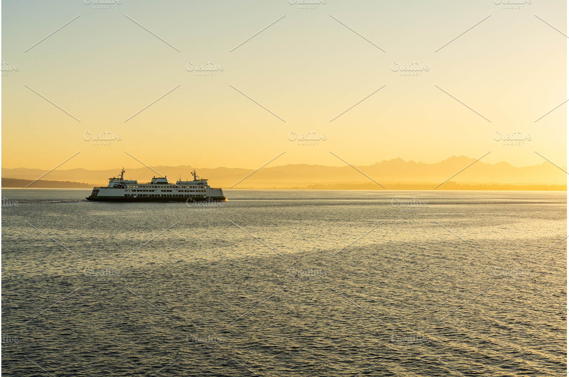 Car ferry on Mukilteo to Clinton, a Nature Photo by Backyard Stock