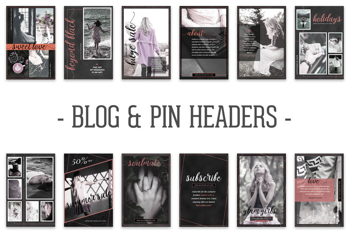 Beyond Black Social Media Pack, a Social Media Template by Typography Prime (Photo 5 of 7)