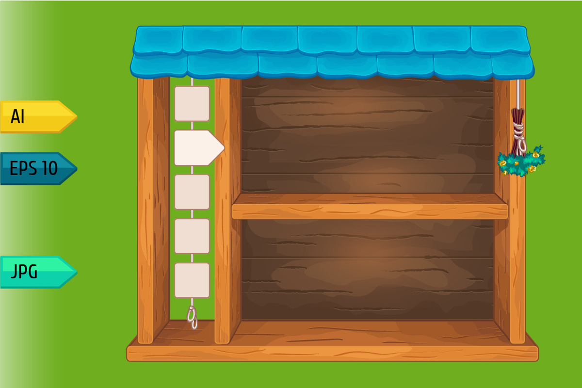 Game wooden shelf windows set, a Templates & Theme by julia_musdotter (Photo 10 of 20)