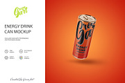 3 Energy Drink Can Mockup PSD, a Product Mockup by Green Art (Thumbnail 2 of 7)