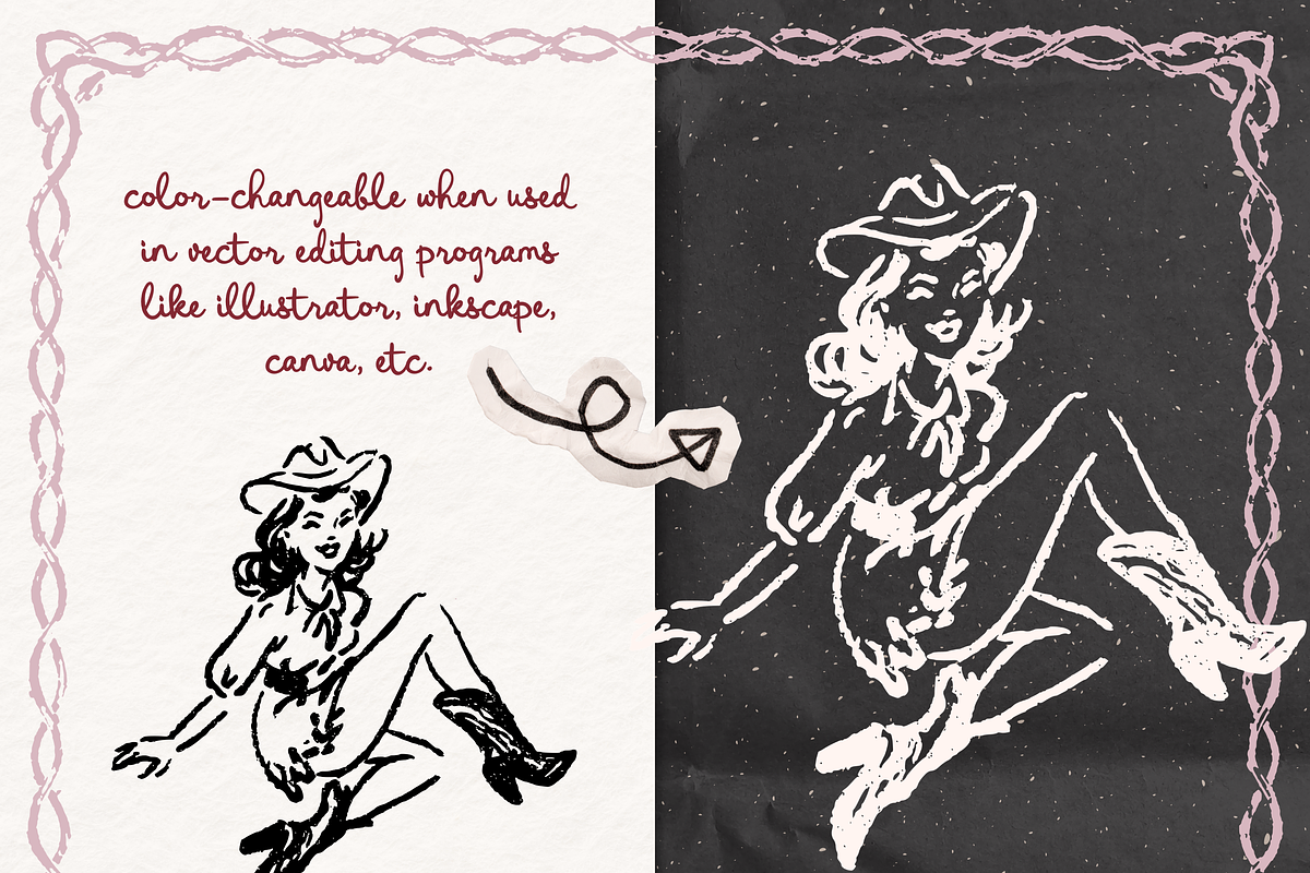 Rodeo Girls Clipart, Cowgirl Set, a Person Illustration by The October Creative (Photo 3 of 7)
