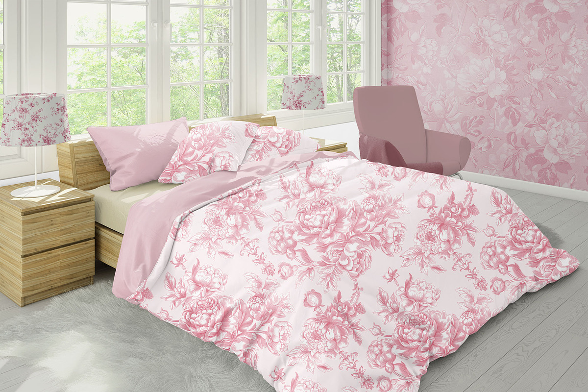 Pink Toile Print Design Patterns, a Pattern Graphic by Olya Creative (Photo 11 of 22)