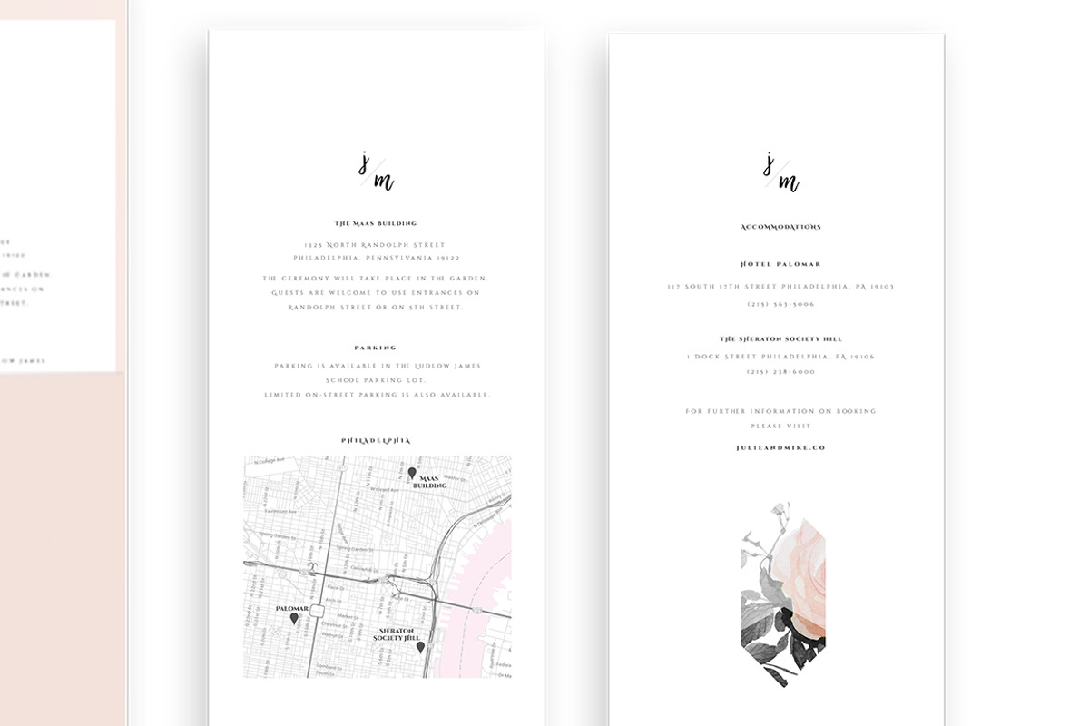 Modern Floral Wedding Invitation Kit, an Invitation Template by Aloha Philly (Photo 3 of 7)