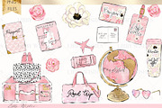 Travel Vacation Wanderlust clipart, an Illustration by Libby Wishes (Thumbnail 3 of 9)