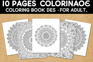 Adult Mandala Coloring Book, an Illustration by Amazin_art