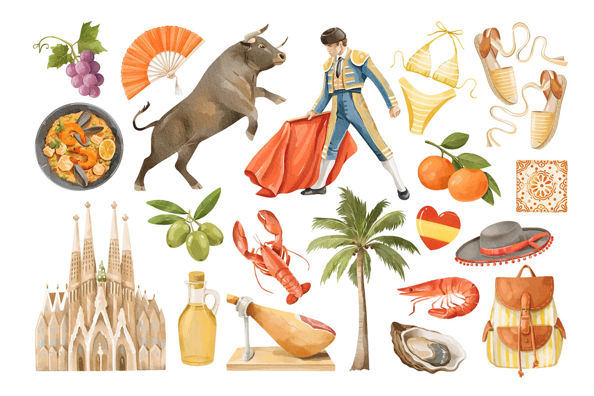 Spanish Culture Illustrations PNG, an Object Illustration by ArtGiftsStudio (Photo 2 of 4)