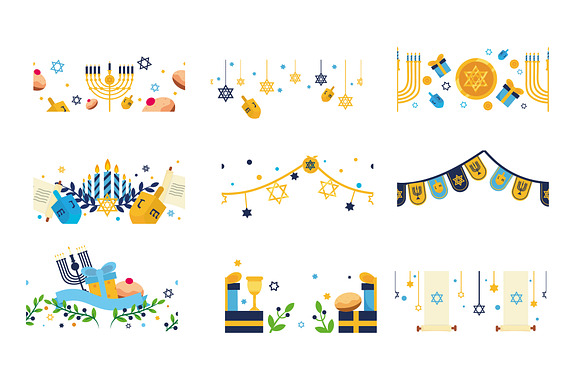 Hanukkah Decorative Borders preview 2