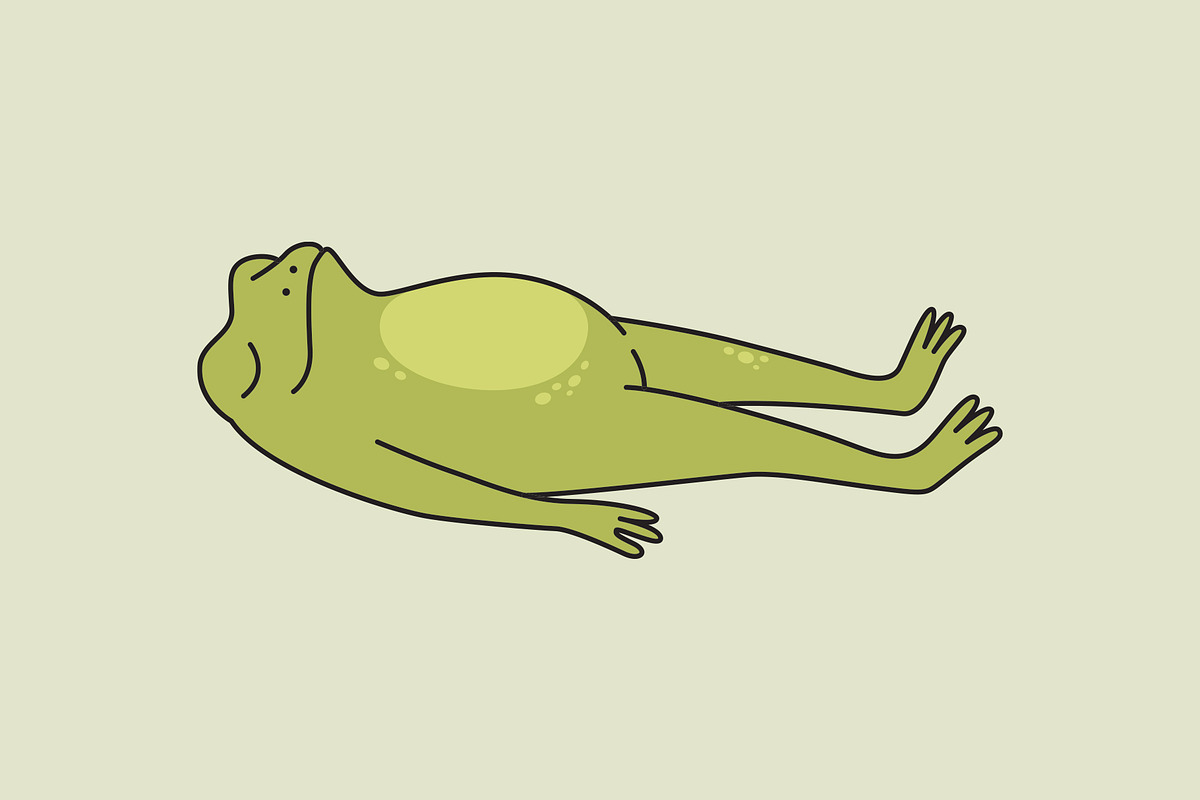 Yoga Frogs - Vector collection, an Animal Illustration by Alina Sh (Photo 6 of 9)