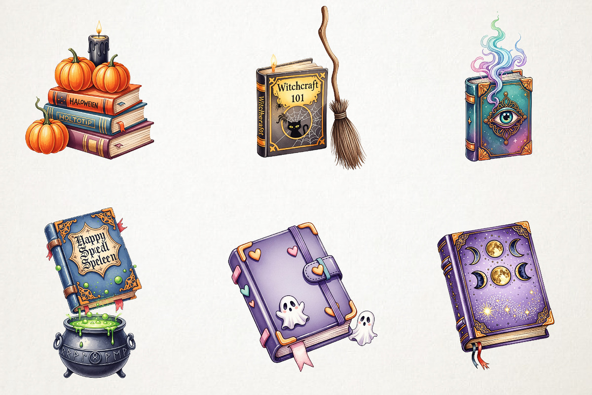 Halloween Books Sublimation, an Illustration by RobertsArt (Photo 4 of 7)