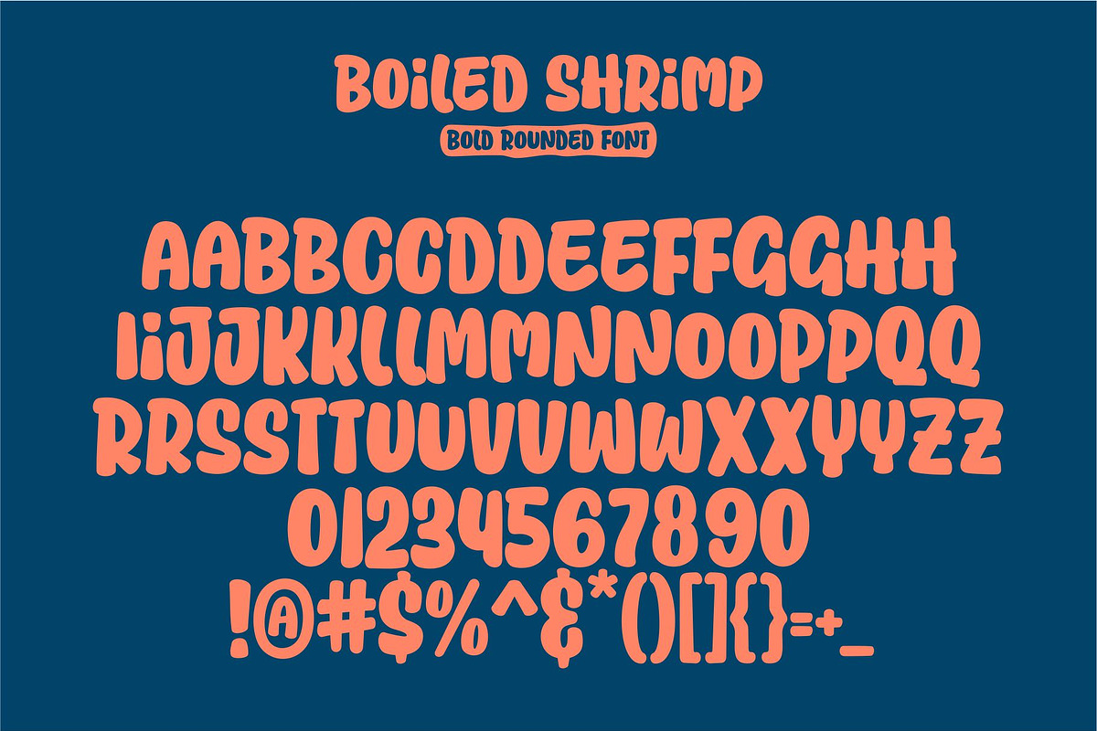 Boiled Shrimp - Bold Rounded font, a Handwritten Font by HanzelSpace Studio (Photo 8 of 8)
