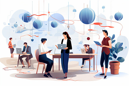 Designer agency team brainstorming, a Background Photo by Pixeness