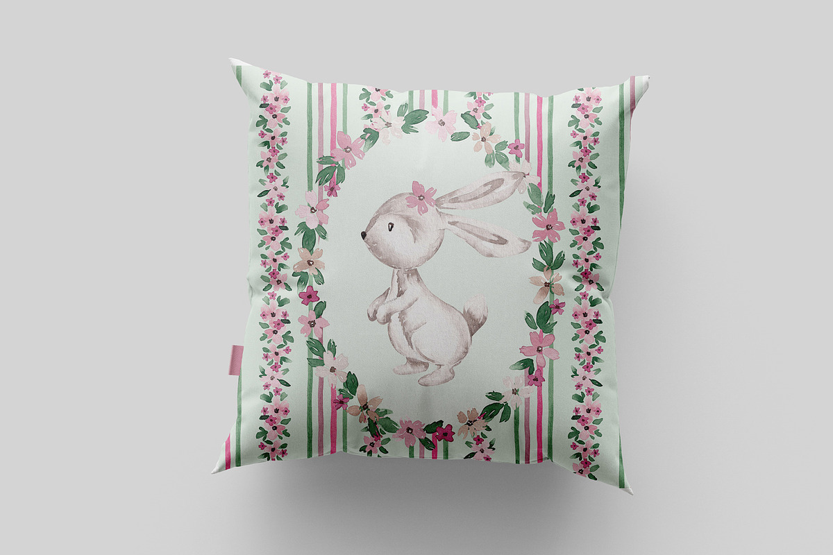 Bunny Card & Seamless pattern, a Pattern Graphic by SirenaArt (Photo 10 of 11)