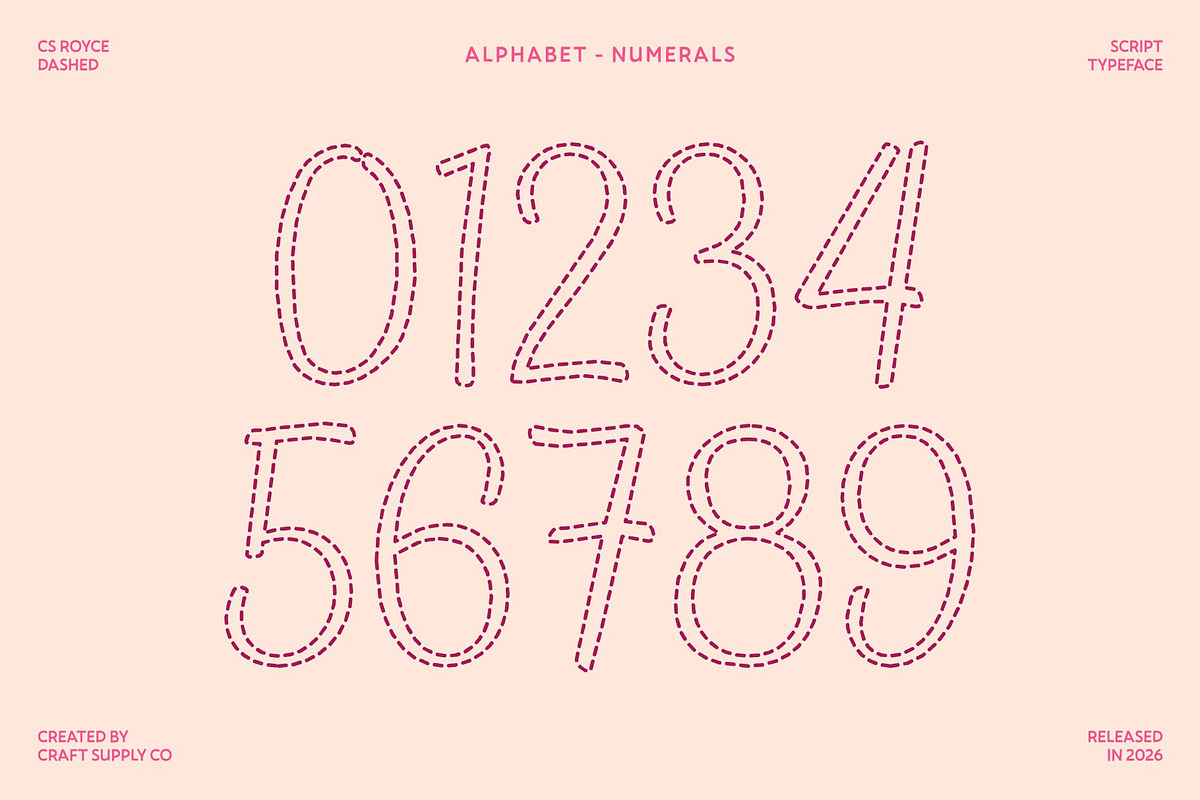 CS Royce Dashed, a Script Font by Craft Supply Co. (Photo 6 of 8)