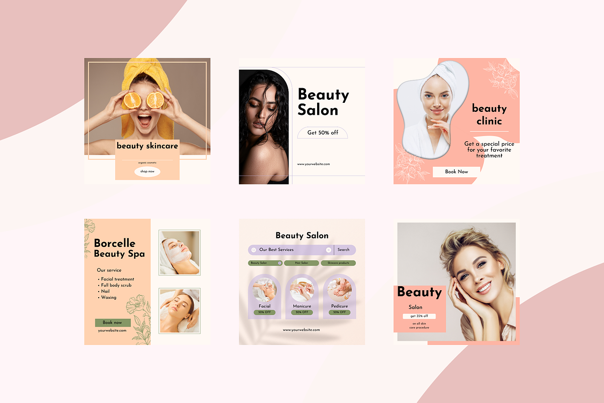 Beauty Salon Instagram Templates, a Social Media Template by Adored Templates (Photo 4 of 10)